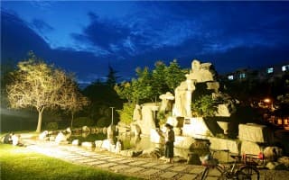 中心花园夜景